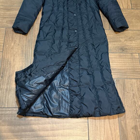 Cole Haan Black Long Puffer Coat Down Feather Womens Sz Medium - Picture 5 of 16